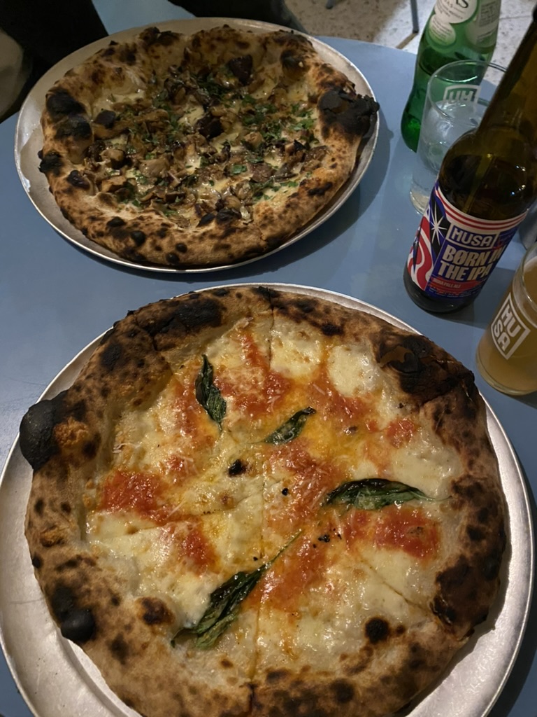 Two pizzas at Lupita in Lisbon, Portugal