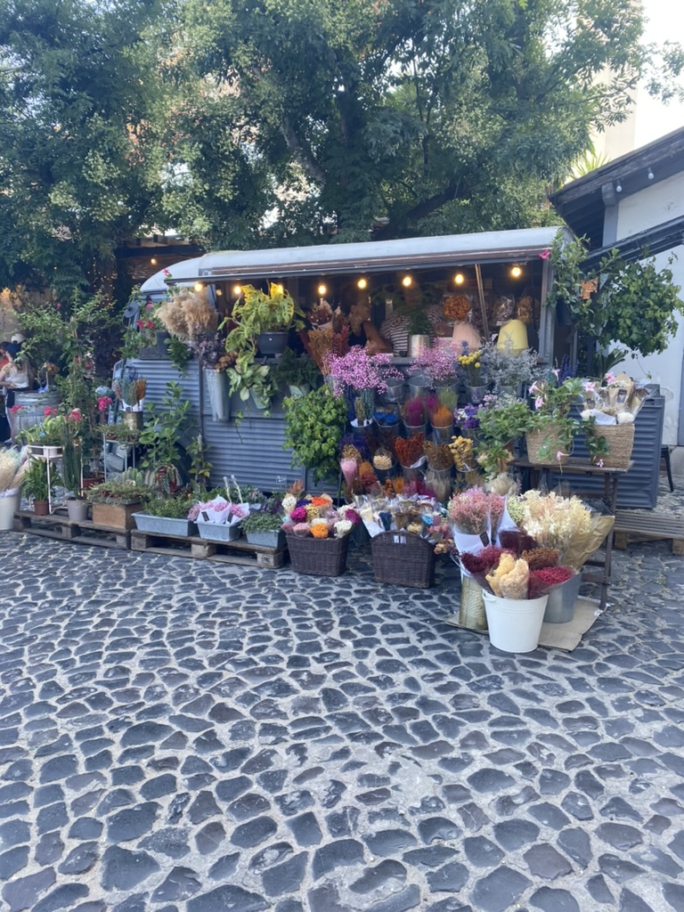 Flower truck at LX Factory in Lisbon, Portugal