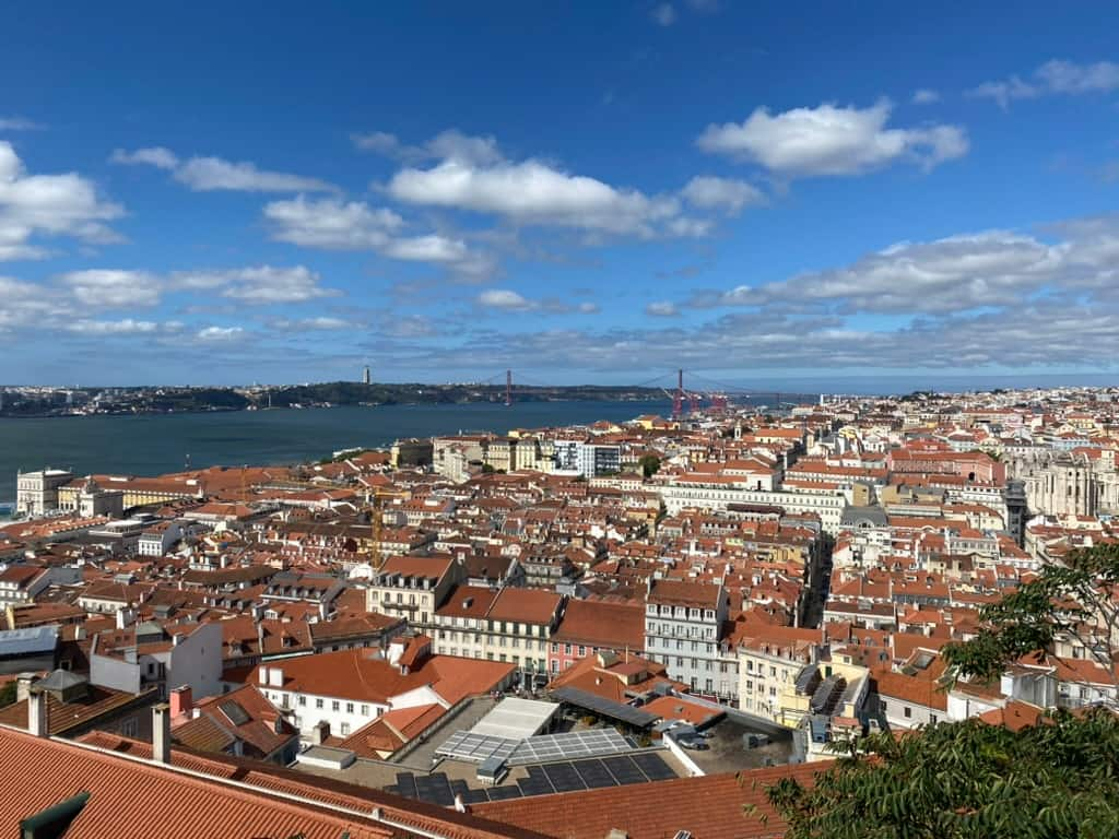 View of Lisbon, Portugal from above from Castelo de São Jorge