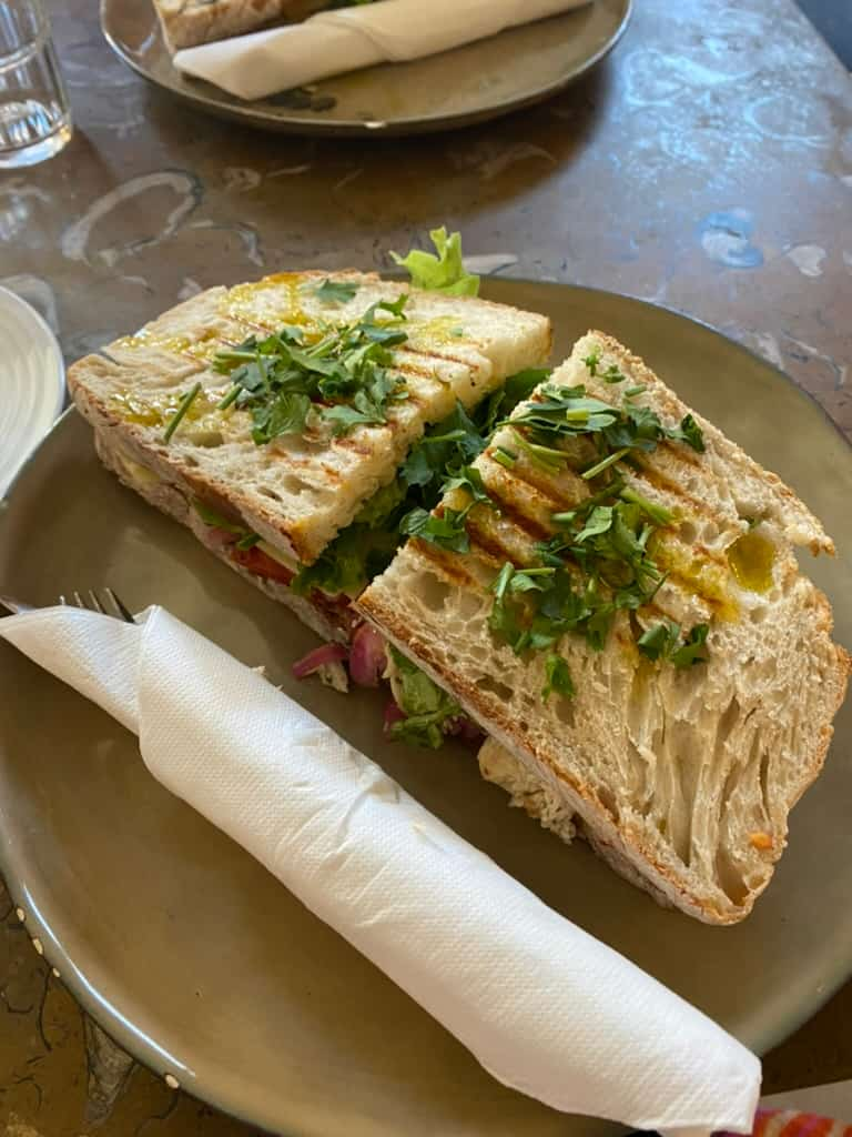 Sandwich at Café Saudade in Sintra, Portugal