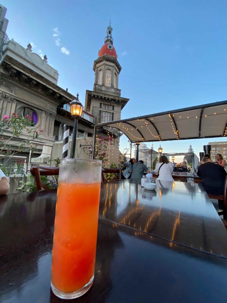 Drink at Dome Roof Top Bar in Buenos Aires