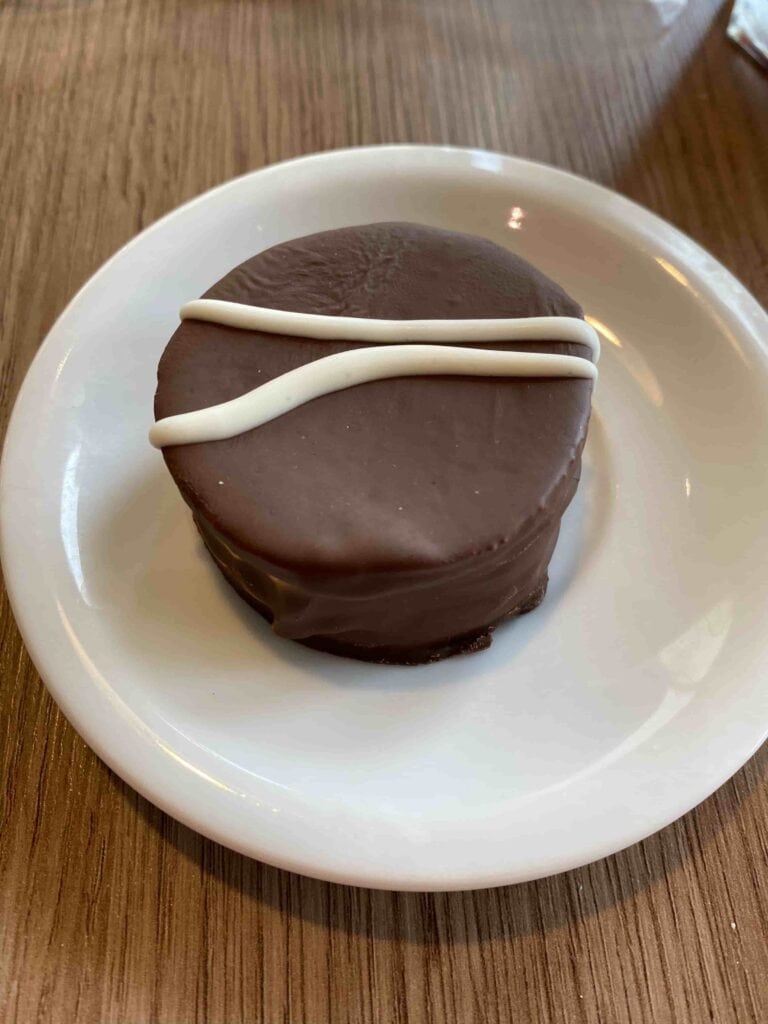 Chocolate covered alfajor in Buenos Aires