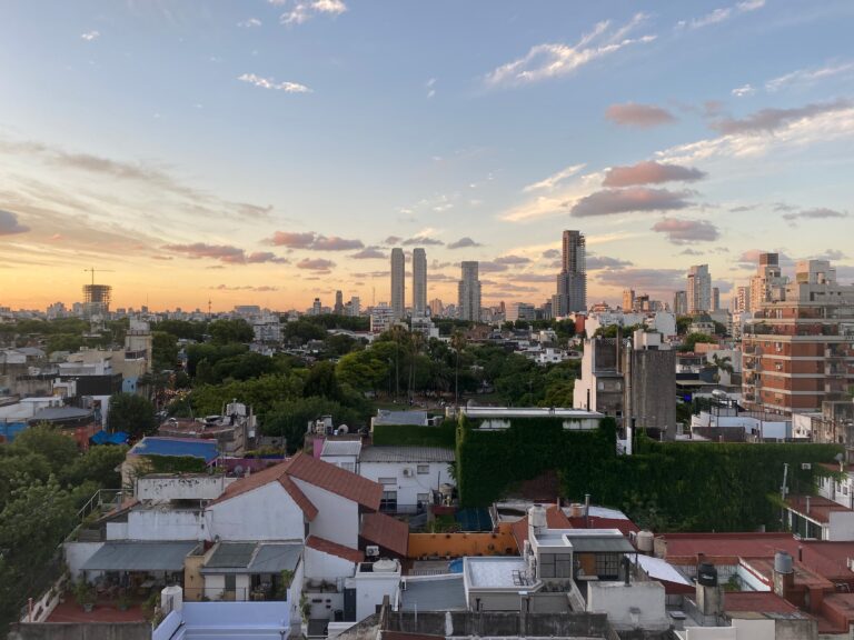 View from above of the Palermo neighborhood in Buenos Aires