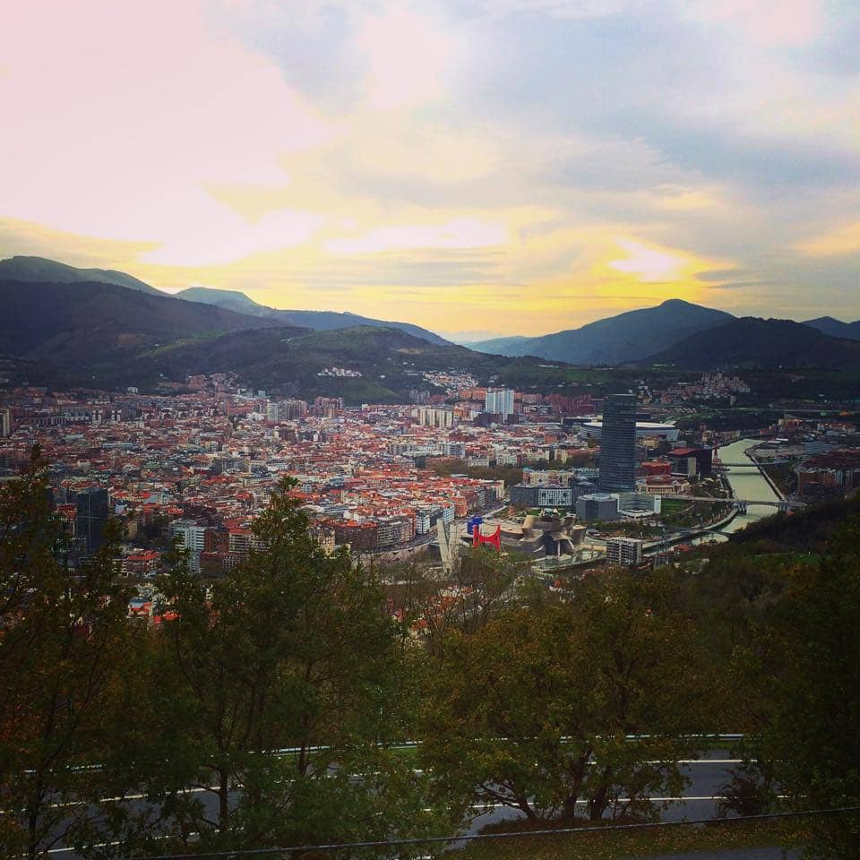 View of Bilbao from a lookouot point above.