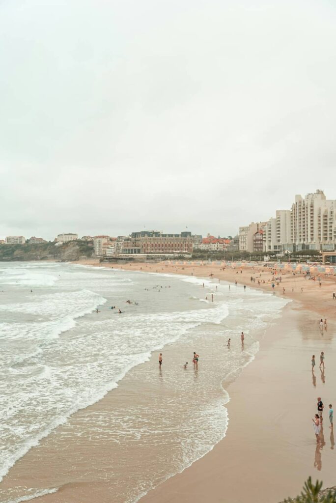 Beach in Biarritz, France